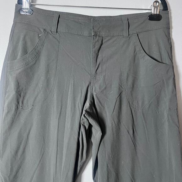 Lucy Women’s M Short Yoga Travel Pants Gray Stretch Straight Leg - Picture 10 of 10